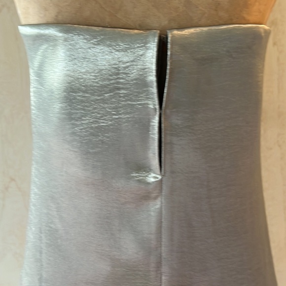 Anthropologie Sachin & Babi Stella Strapless Hammered Back-Slit Gown Mos… - Picture 7 of 16